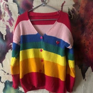 BORING rainbow cardigan